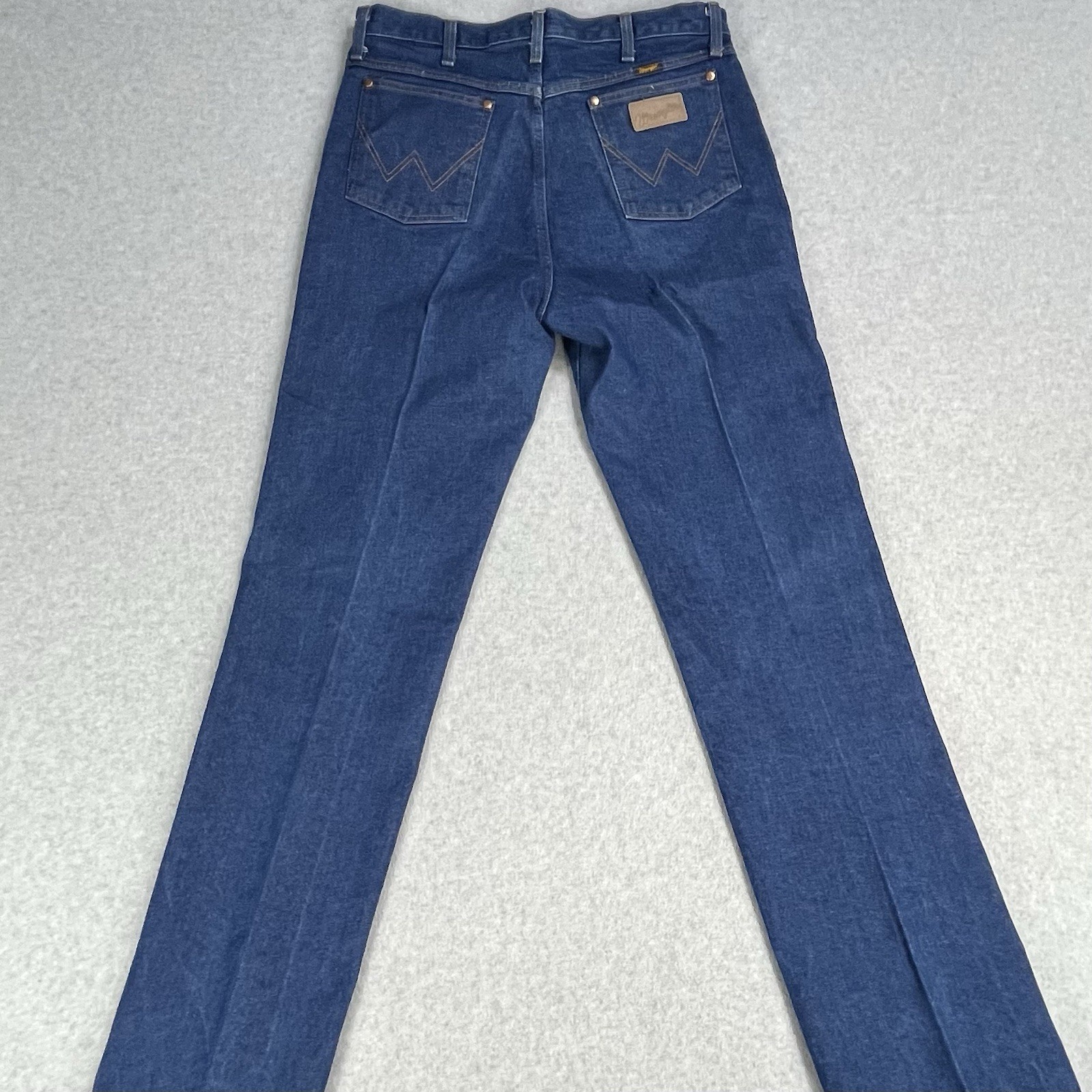 Vintage Wrangler 13MWZ Cowboy Cut Jeans Mens 35×38 Blue Dark Wash Straight Fit