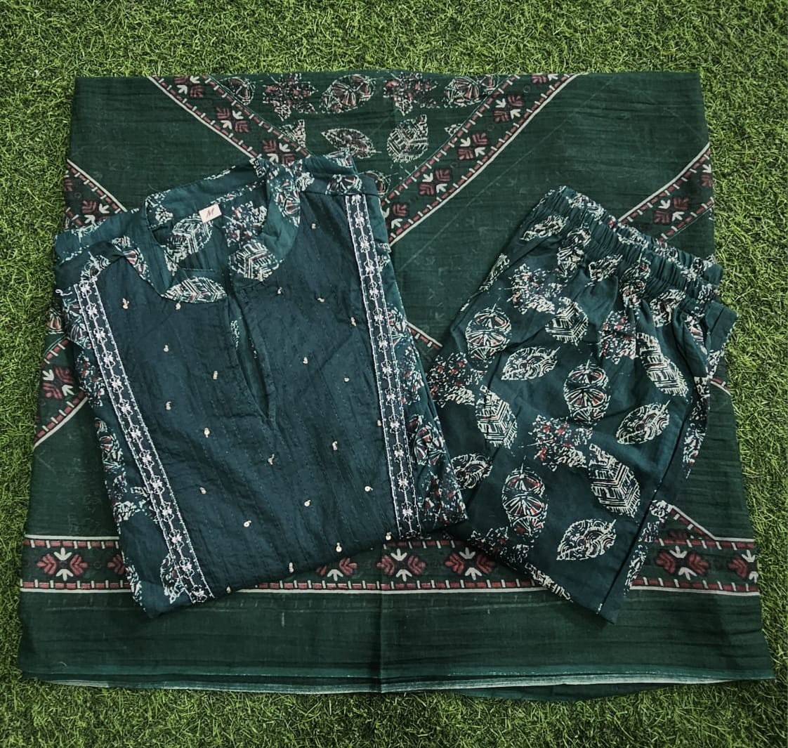 Pakistani Green Salwar Kameez Plus Size Wedding Party Palazzo Kurta Dupatta Sets