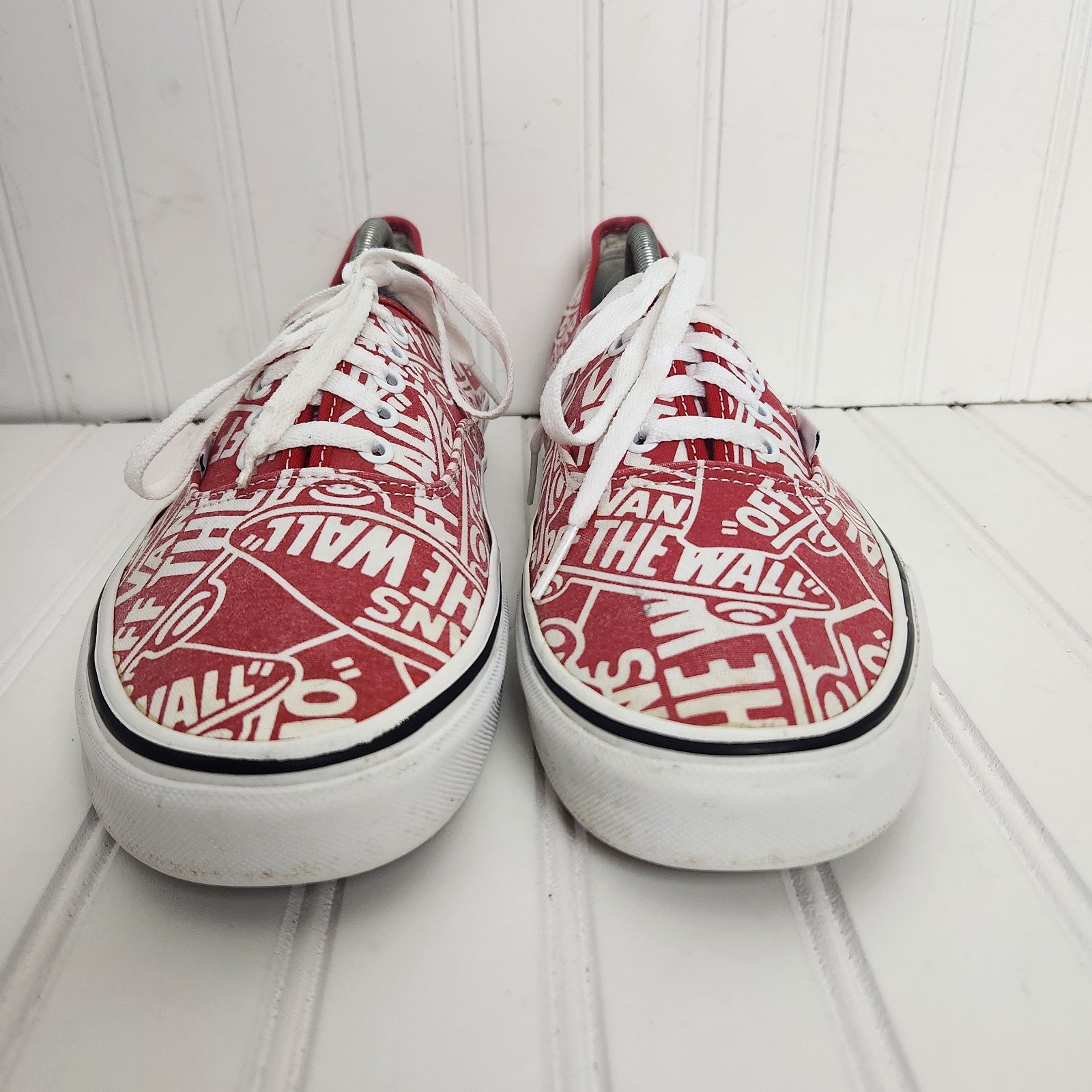 Vans Doheny OTW Mens Size 12 All Over Repeat Print Red/White Lace Up Sneakers