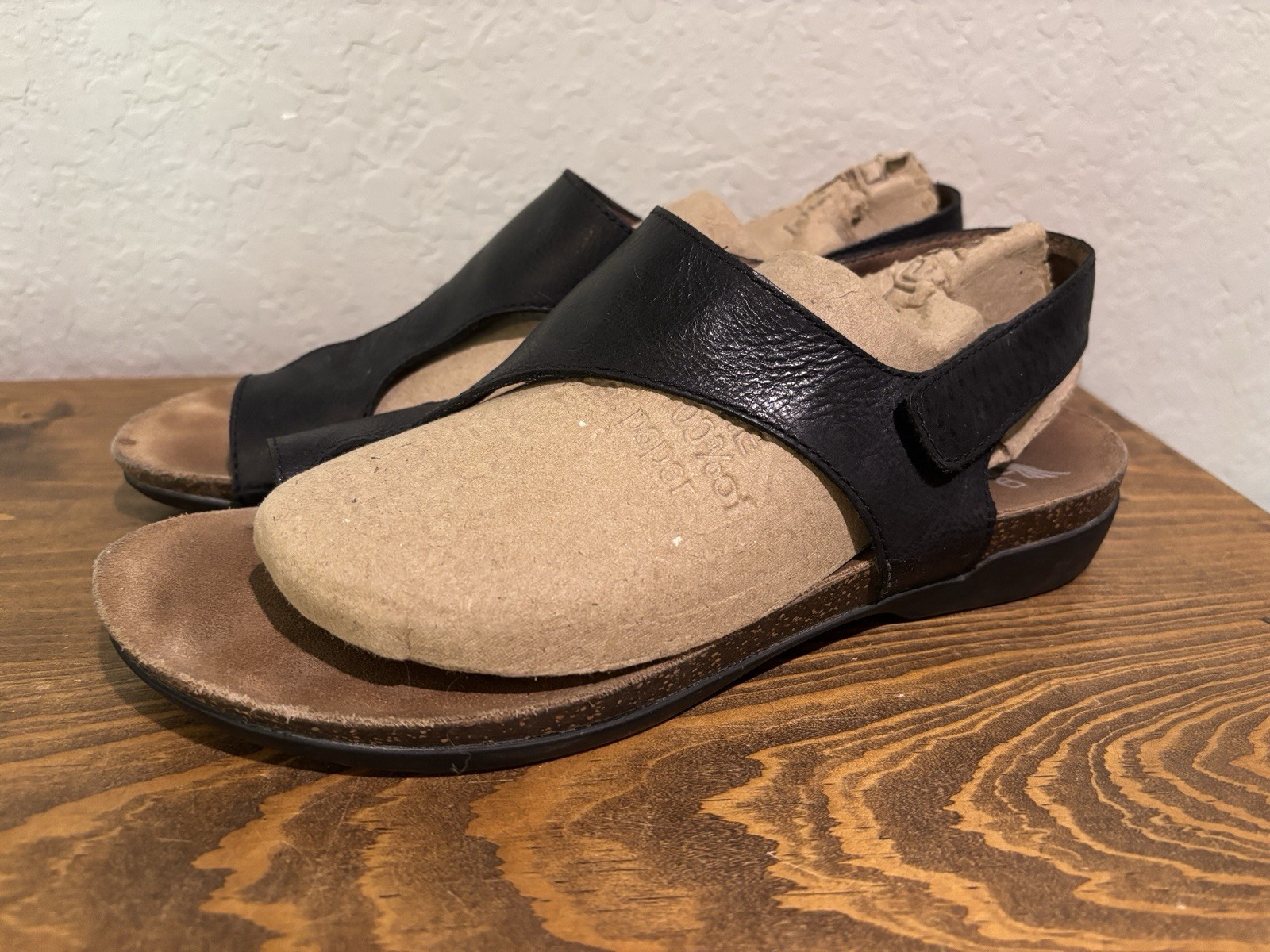 Dansko Womens REECE Black Toe Thong Sandals Sz 39 US 8.5-9