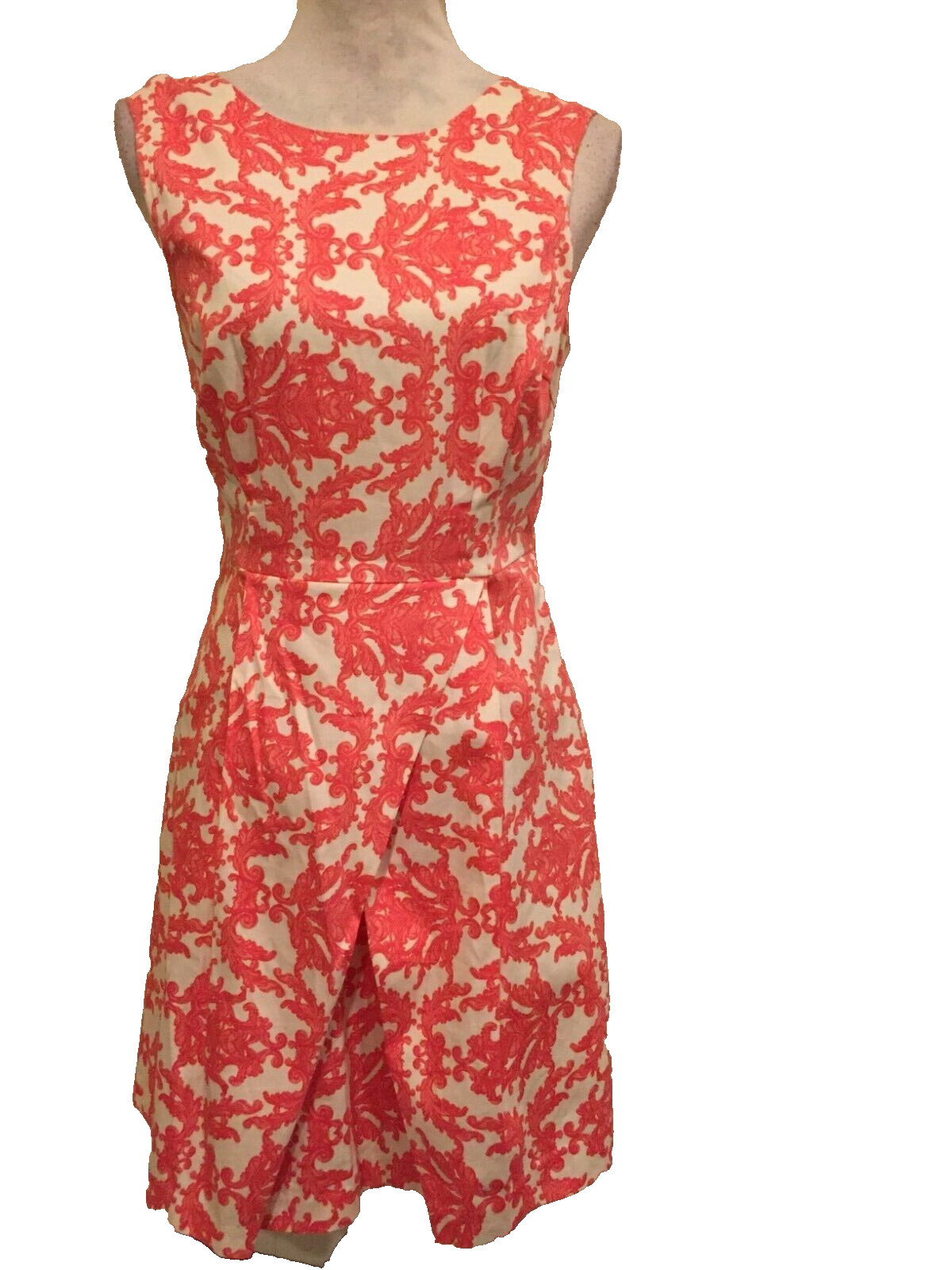 Love 21 Dress, Small, Sleeveless, Lined, V-back, Pleated skirt, Side Zipper