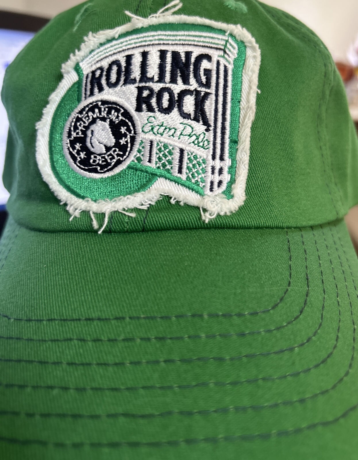 Rolling Rock Extra Pale Beer HAT CAP Cotton One Size Fits All Stitched NWOT