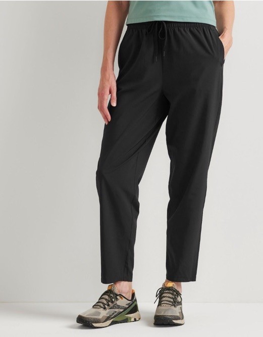 $80 Eddie Bauer Women’s Departure Ankle-Length Pants lightweight-Black -Medium