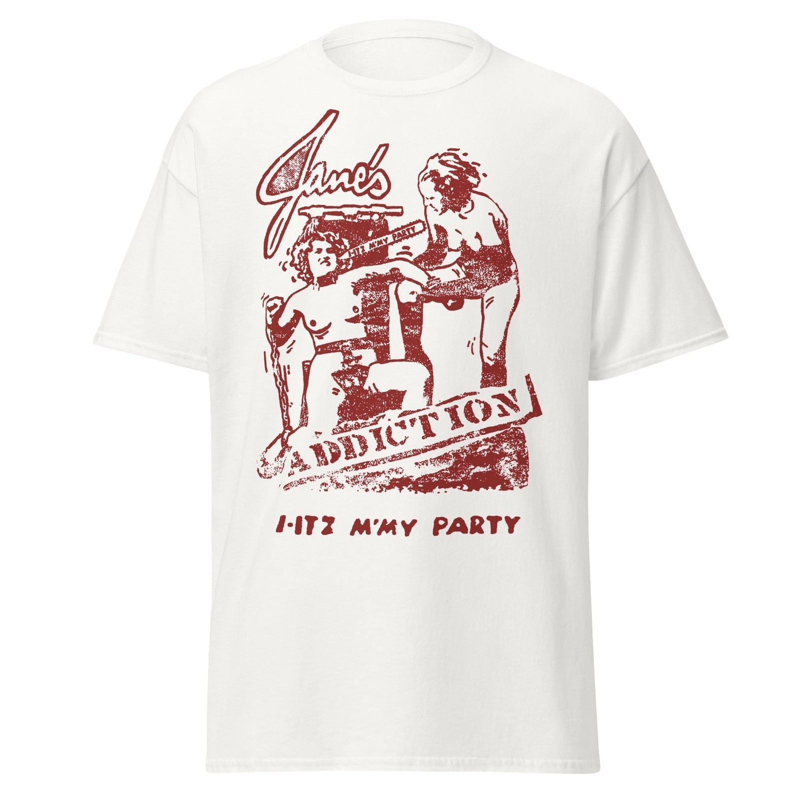 Stakes Jane’s Addiction – Still My Party Jumbo Print T-Shirt T-Shirt White New