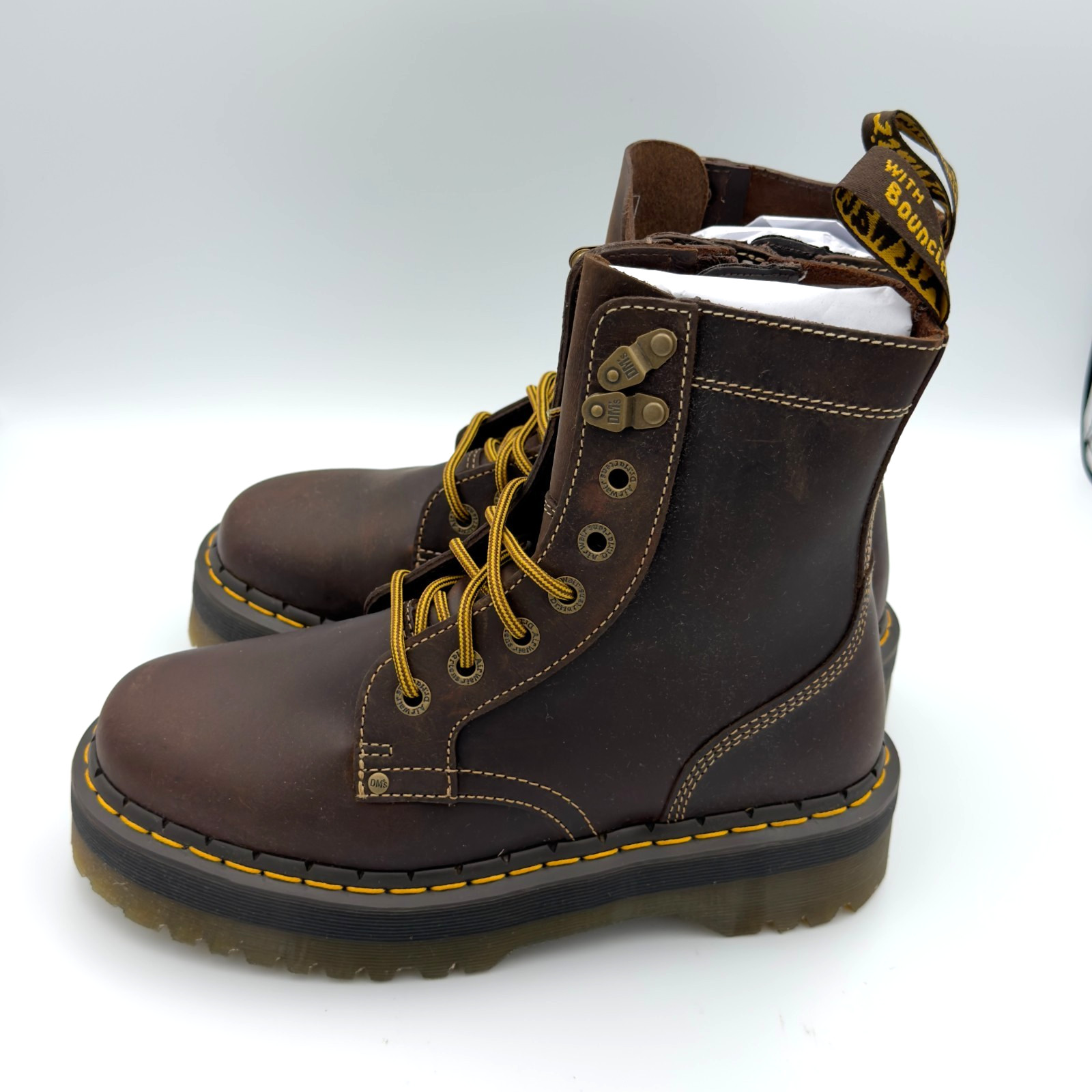 Dr Martens Jadon Arc Crazy Horse Platform Boots Brown M8 W9 31125201 New