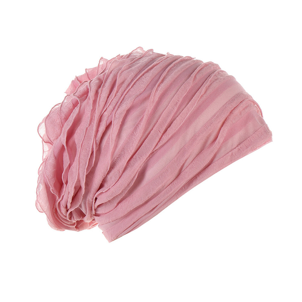 Women Stretch Turban Hat Muslim Chemo Cap Hijab Hair Loss Bonnet Wrap Headwear