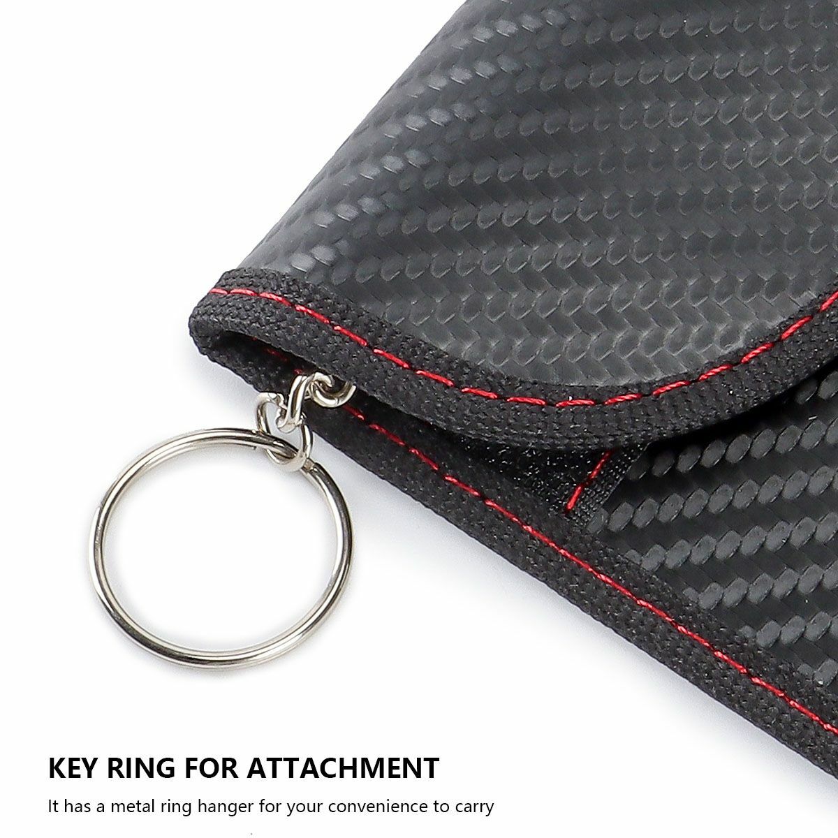 2 Pack Faraday Bag for Key Fob Cage Protector Car RFID Signal Blocking Bag Black
