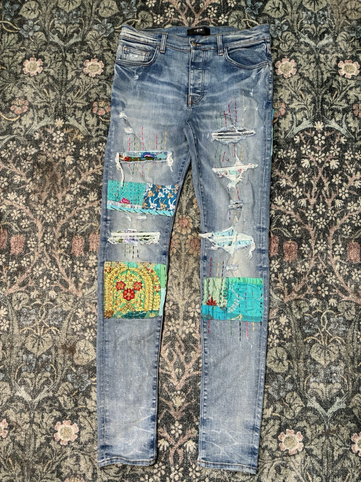 AMIRI quilted patchwork denim size 33