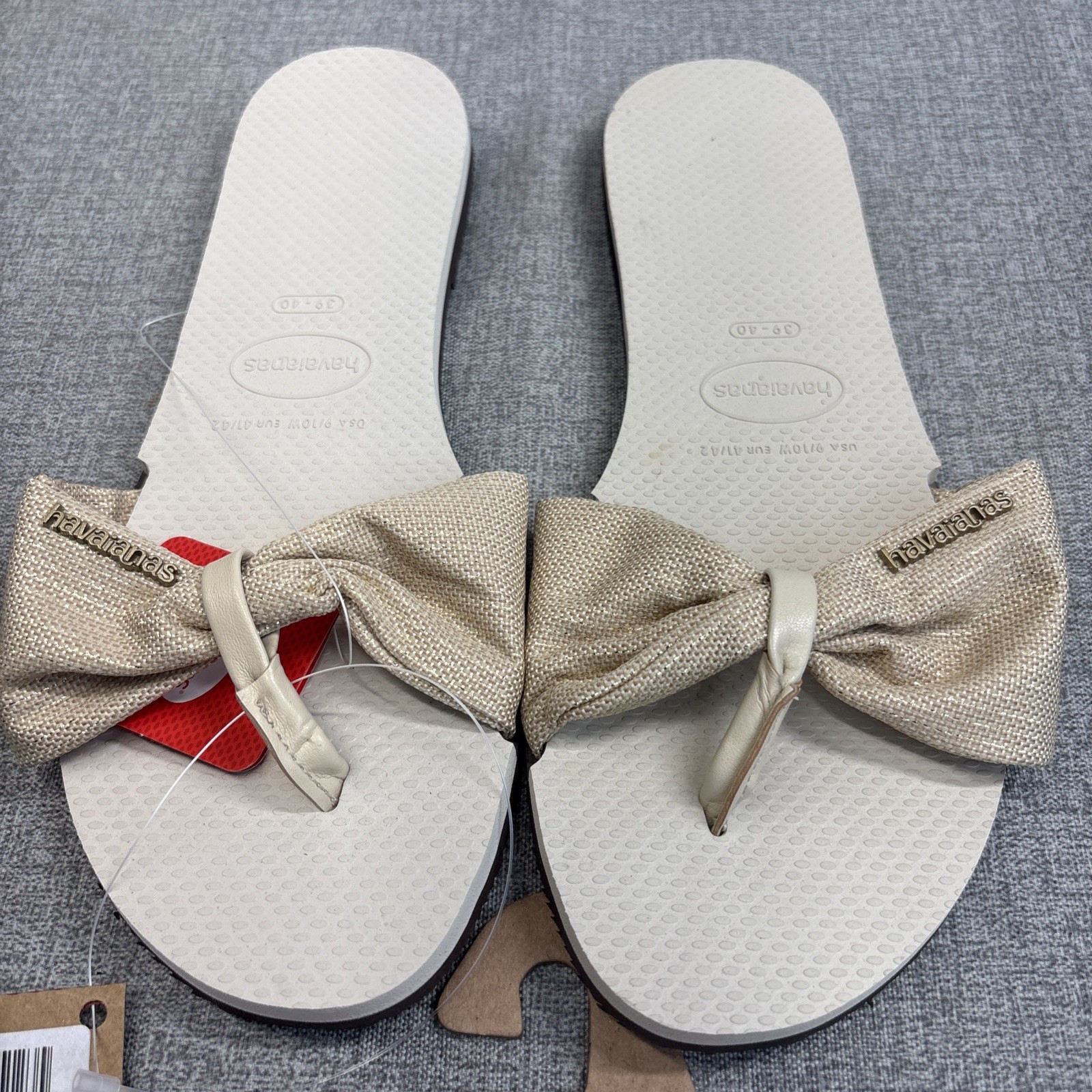 Havaianas You St. Tropez Shine Sandals Beige Women’s Size 9/10W