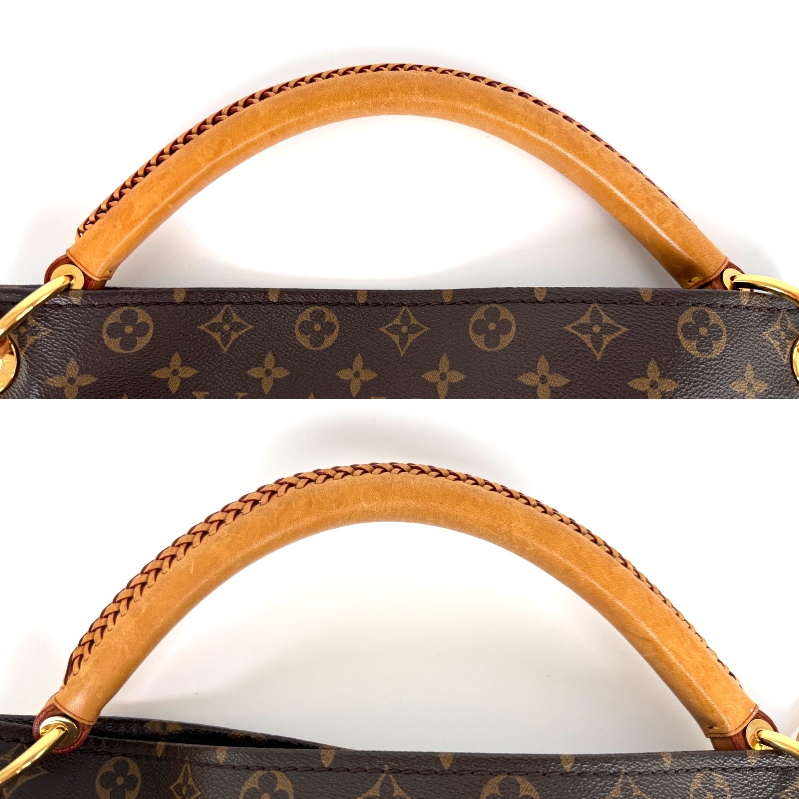 LOUIS VUITTON Artsy MM Monogram Canvas Brown Tote Shoulder Bag