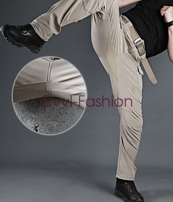 Tactical Mens Cargo Pants Waterproof Work Pants Outdoor Hiking Combat Trousers