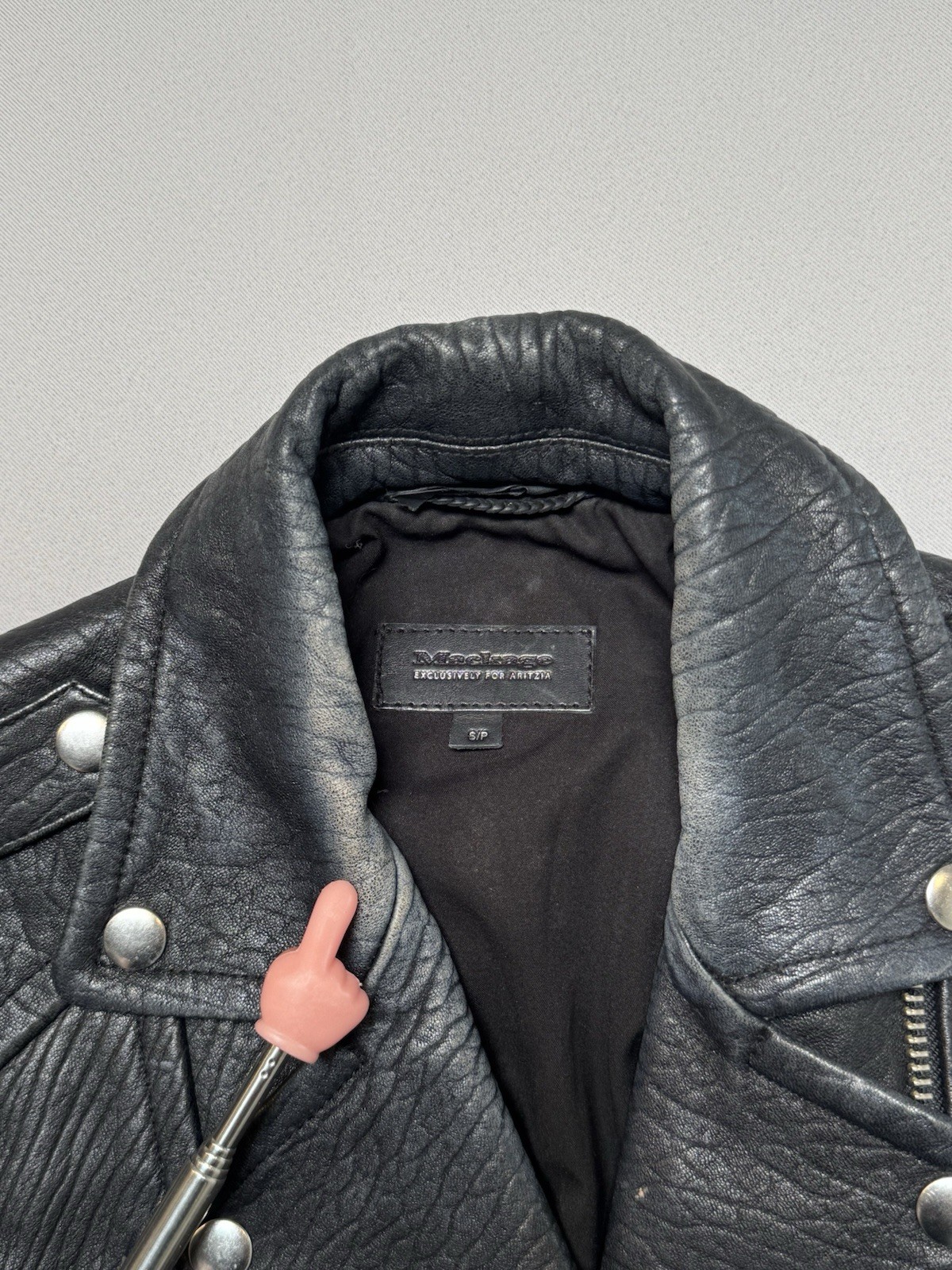 Mackage for Aritzia Black Lambskin Leather Moto Biker Jacket Women’s S/P