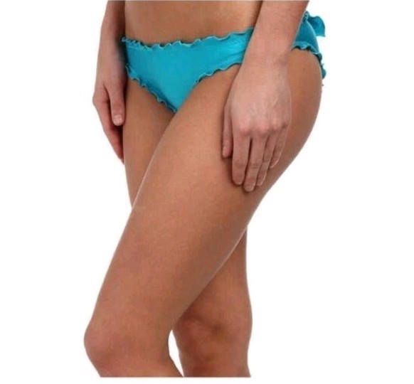 Seafolly Bikini Bottom Shimmer Hipster AU12 US8 New Tags Eden Blue RRP $64.95