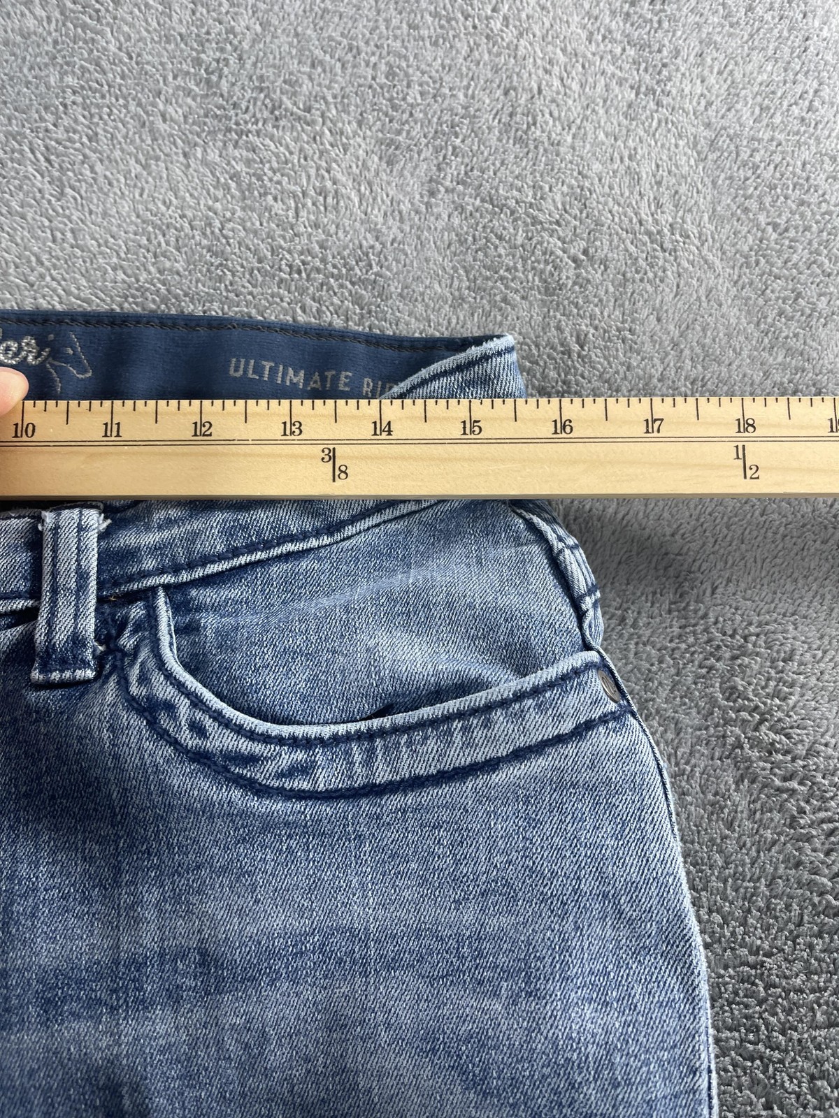 Wrangler Willow Riding Jeans Womens 9×34 Light Blue Bootcut Stretch Denim