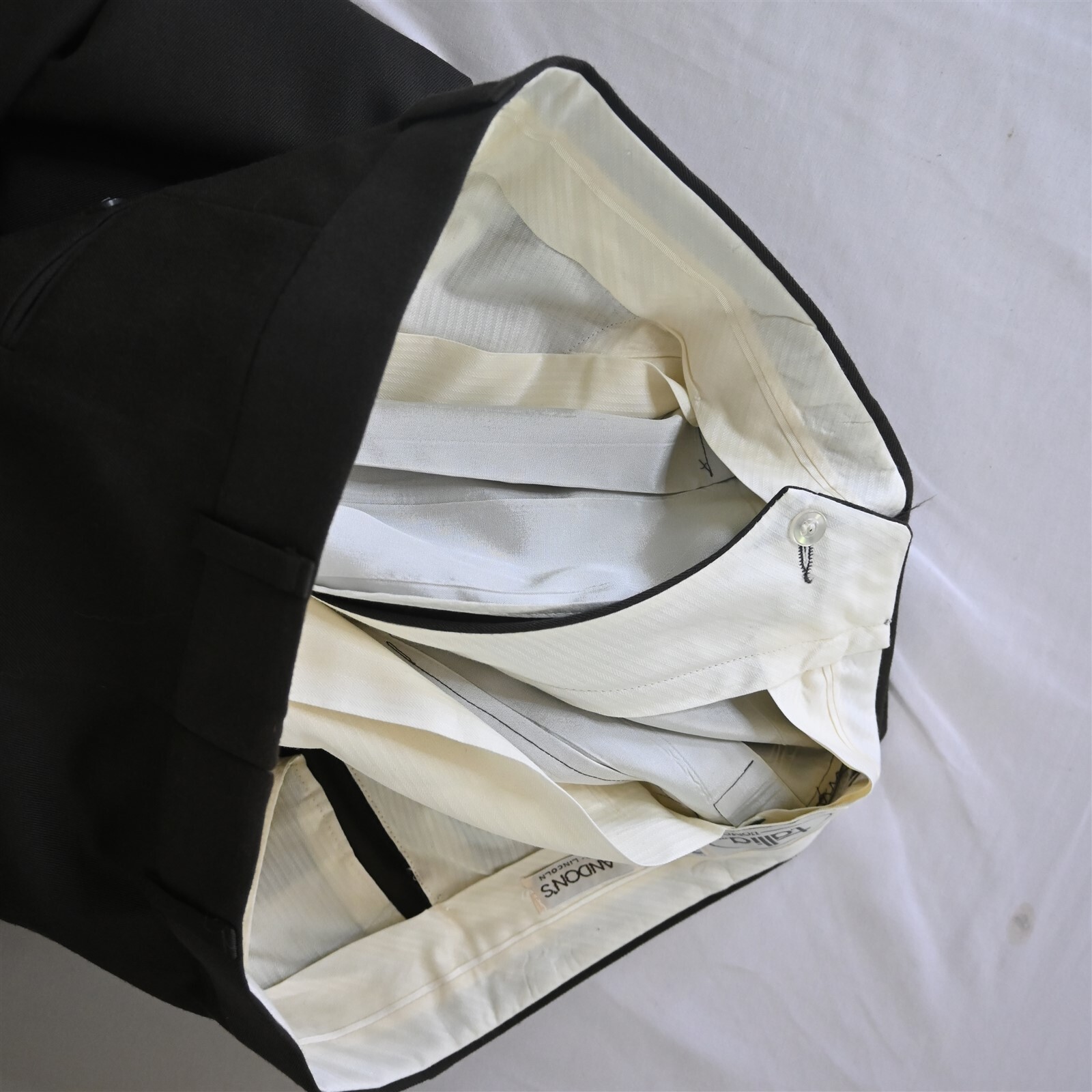 Vtg Tallia 36×32 Brown Wool Pleated Old Money Mens Dress Pants