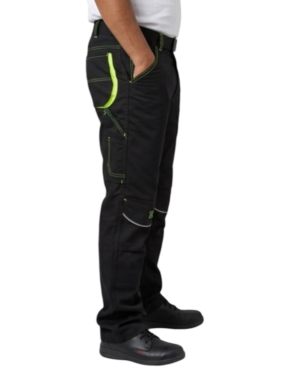 Mens Cargo Work Trousers With Knee Pads Pockets Safety Heavy Duty Combat Pants