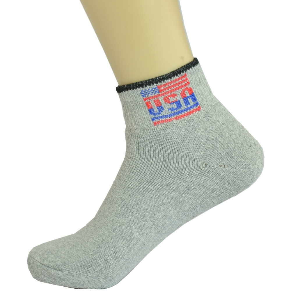 3 Pairs Mens Ankle Quarter Crew Athletic Work USA Sports Socks Cotton Size 9-13