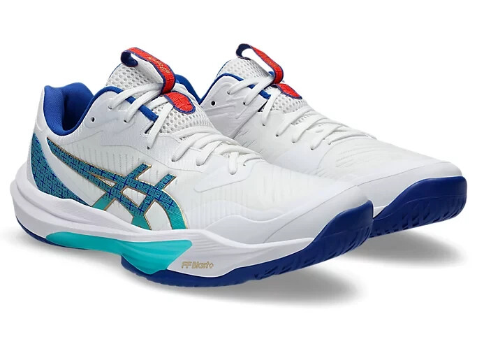 ASICS SKY ELITE FF 3 1051A093 960 White Asics Blue Volleyball Shoes