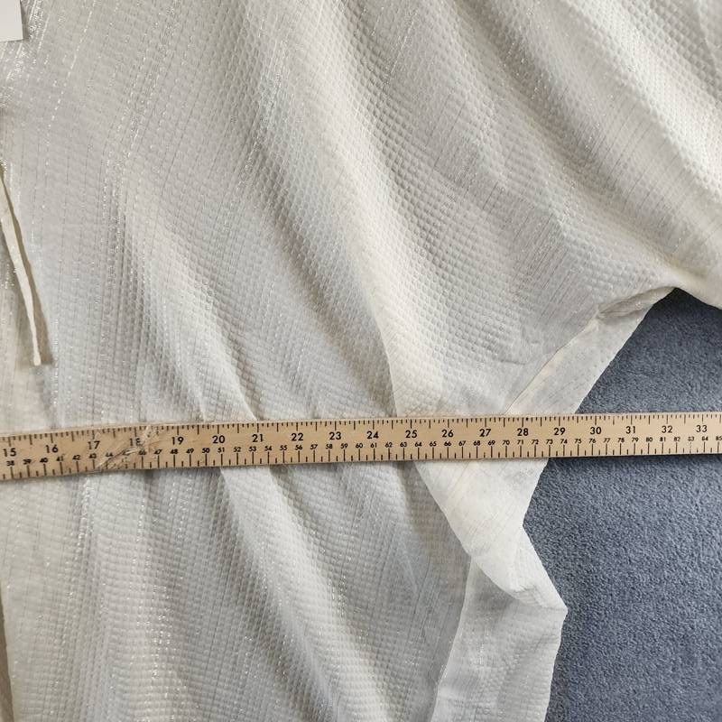 Anne Klein Tie-Front Kimono Top Women’s 1SZ It Dune Quarter Sleeves V-Neck