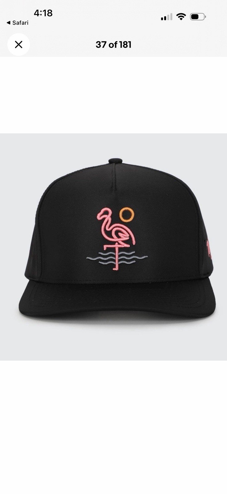 Waggle Golf Hat Pink Flamingo Logo Solid Men’s One Size