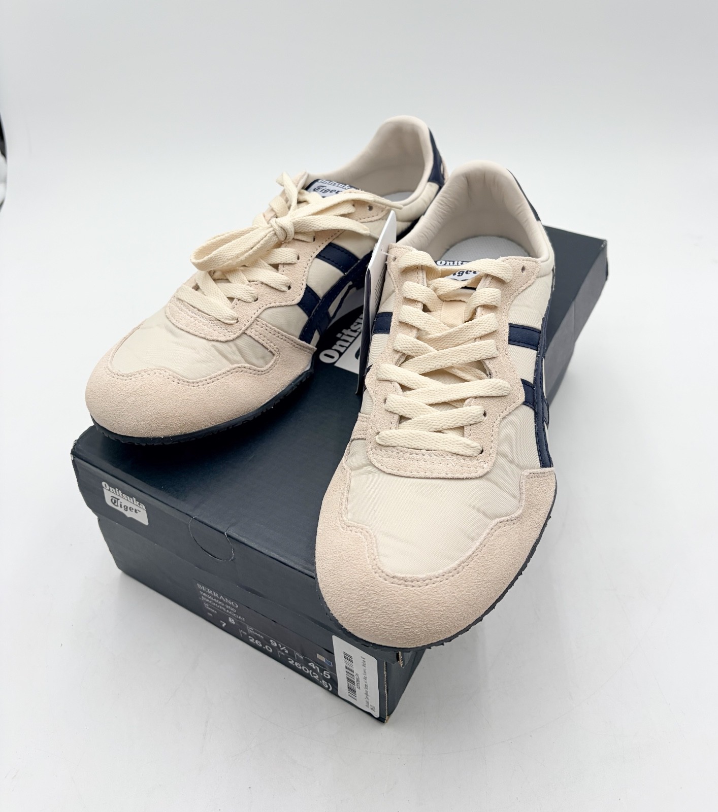【NEW】Onitsuka Tiger SERRANO Birch/Peacoat Daily Sneaker (US 8) From US