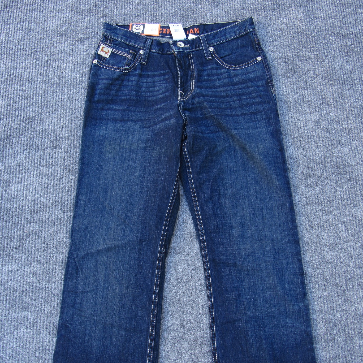 Cinch Men’s Ian Slim Fit Jeans Dark Stonewash Size 29×34 Cotton Blend NWT