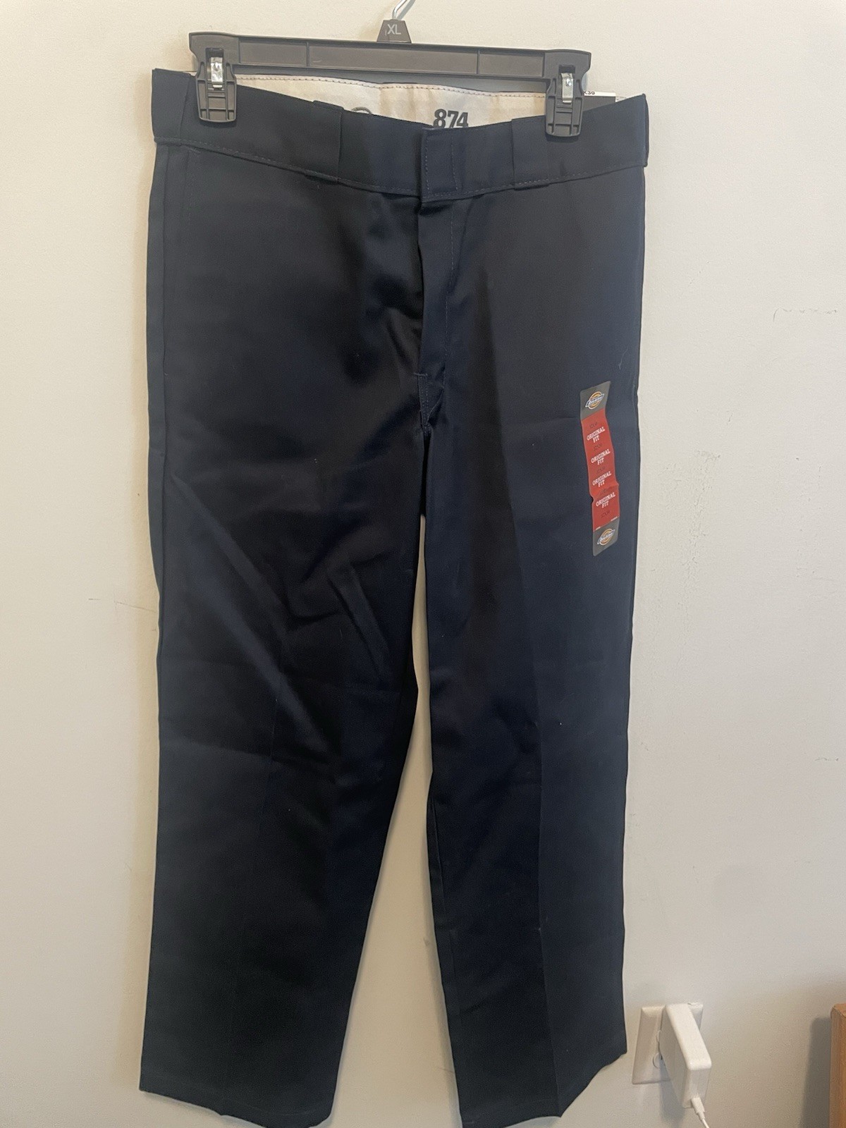New Dickies 874 Original Fit Men’s Work Pants Navy 32×30 Polyester Blend Twill