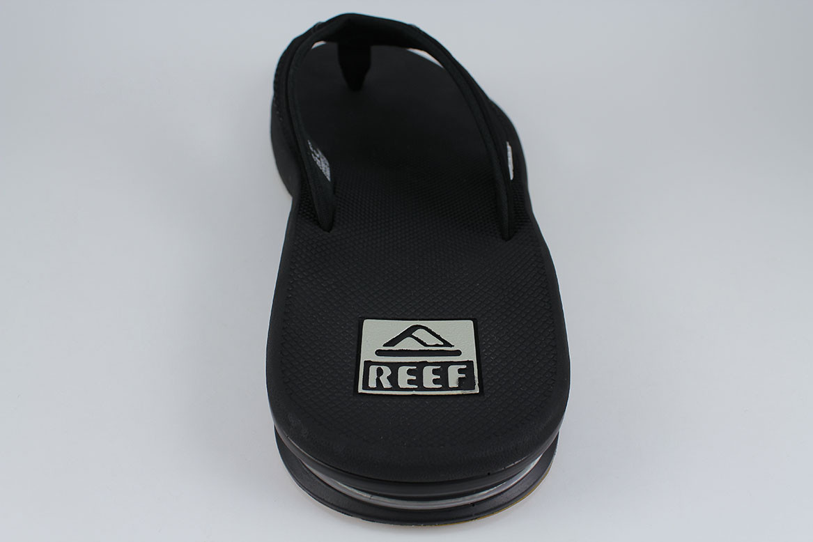 REEF FANNING BLACK/SILVER/GUM FLIP FLOPS THONG SANDALS BEACH MICK US MENS SIZES