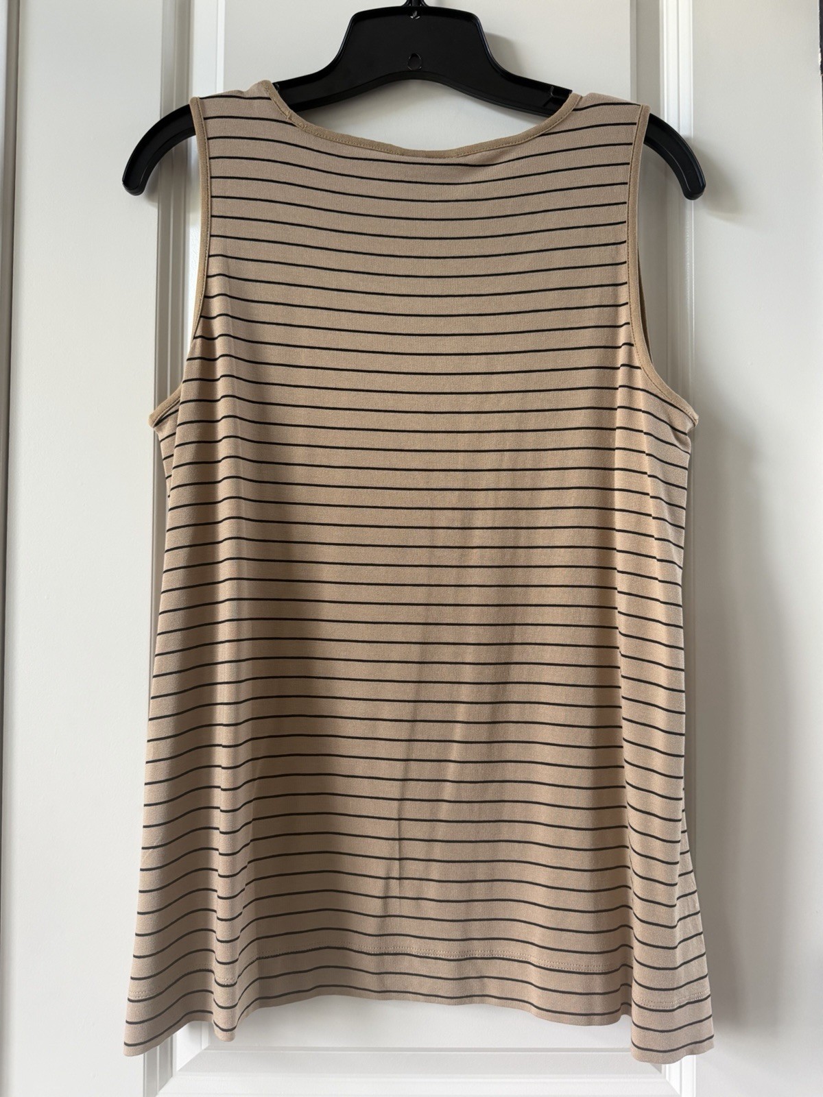 NWT ~ J Jill Wearever Collection Size Medium Camel and Black Striped Tank Top