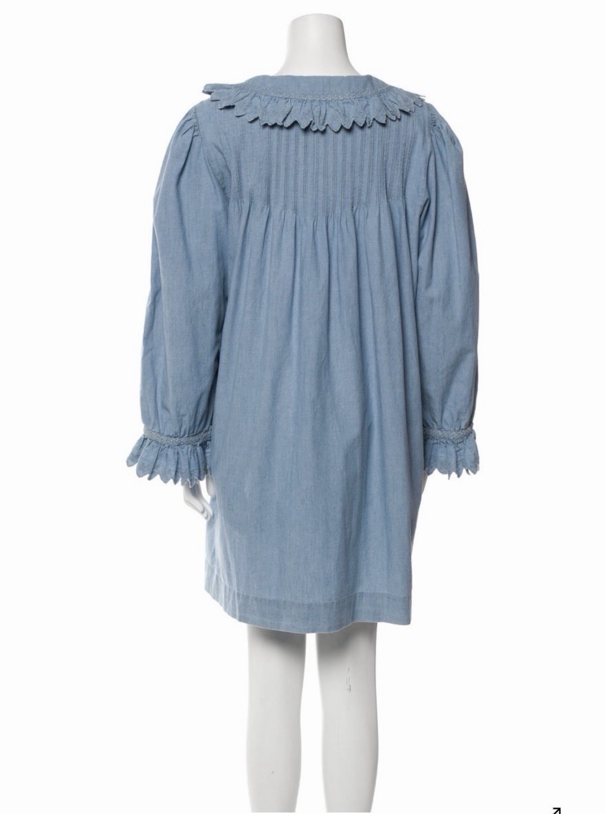 Doen Cotton Button Front Ruffle Collar Dress