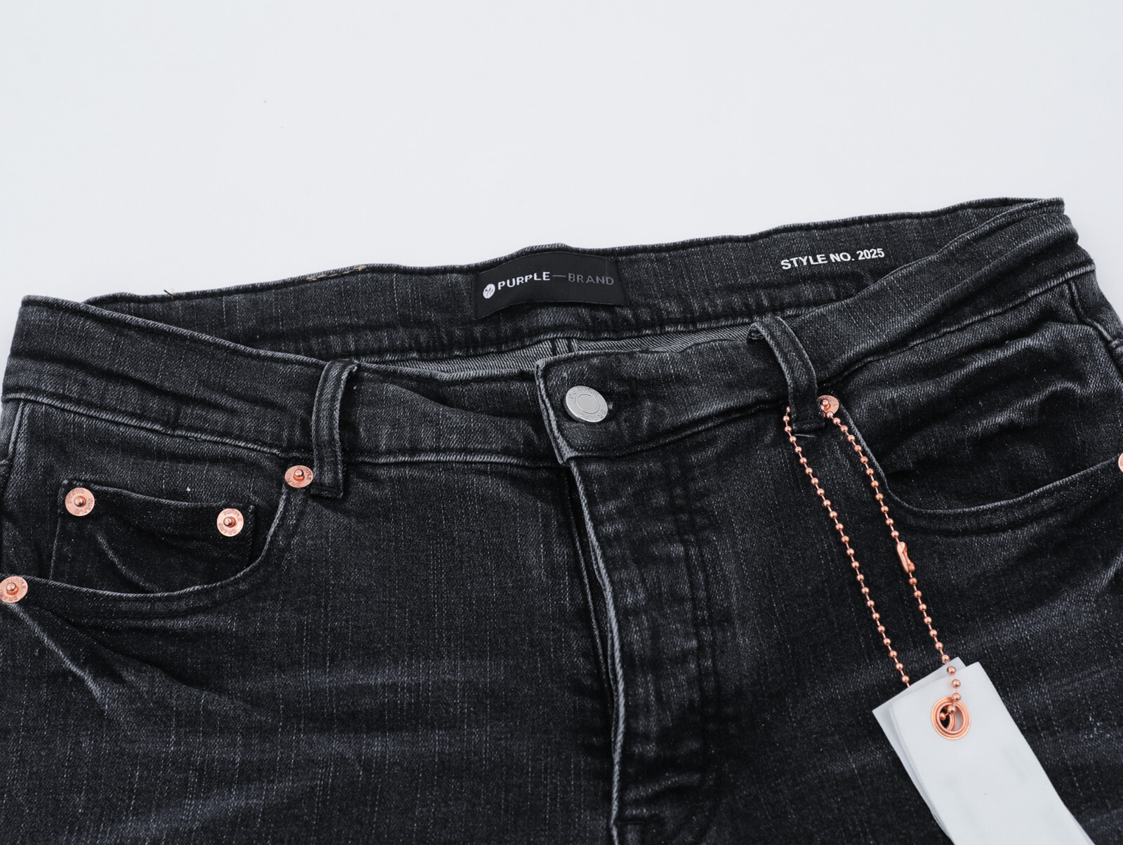 Black Purple Brand Men’s Personality Logo Fashion Slim Fit Splash-Ink Jeans