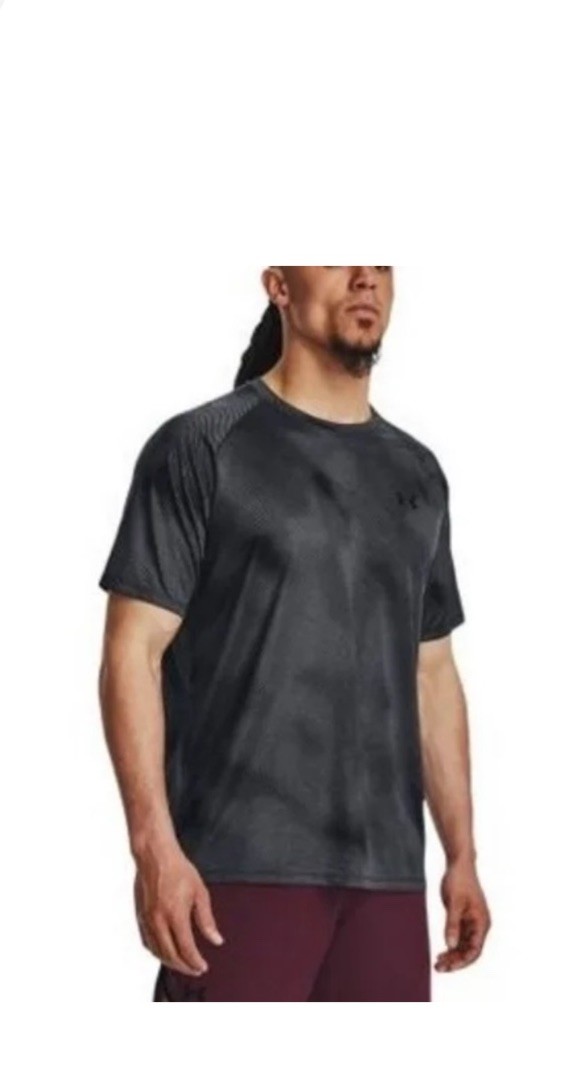 Under Armour Men’s Black Gray Dri Fit Short Sleeve Tshirt Size Medium