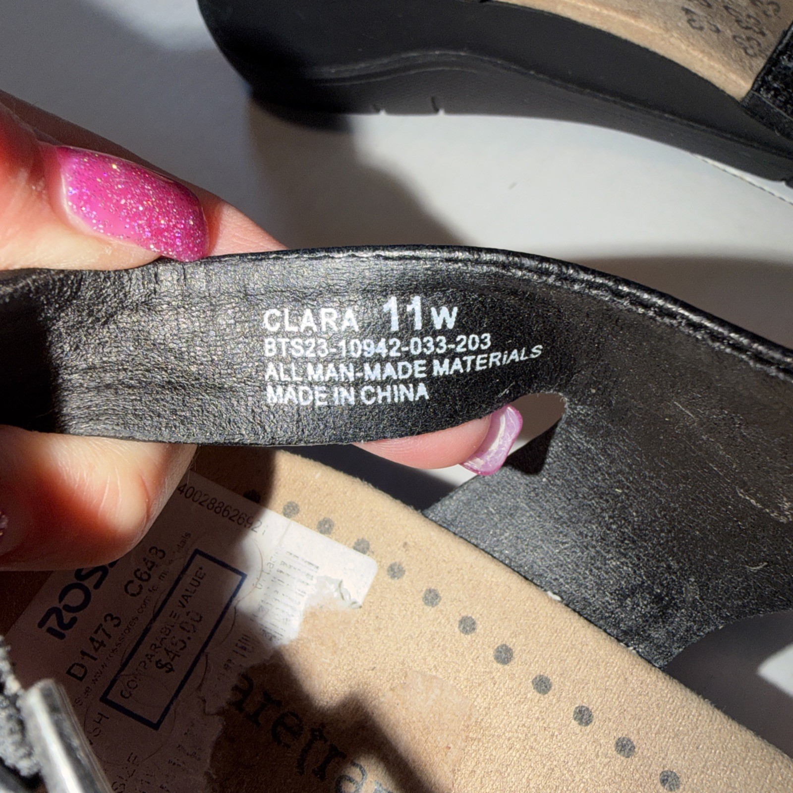 Baretraps Womens Size 11M Clara Ankle Strap Black Wedge Heels Never Wore!