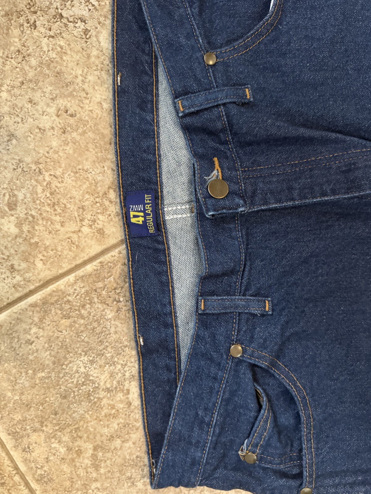 Wrangler Cowboy Cut Men’s Regular Fit Straight Dark Wash Blue Denim Jeans
