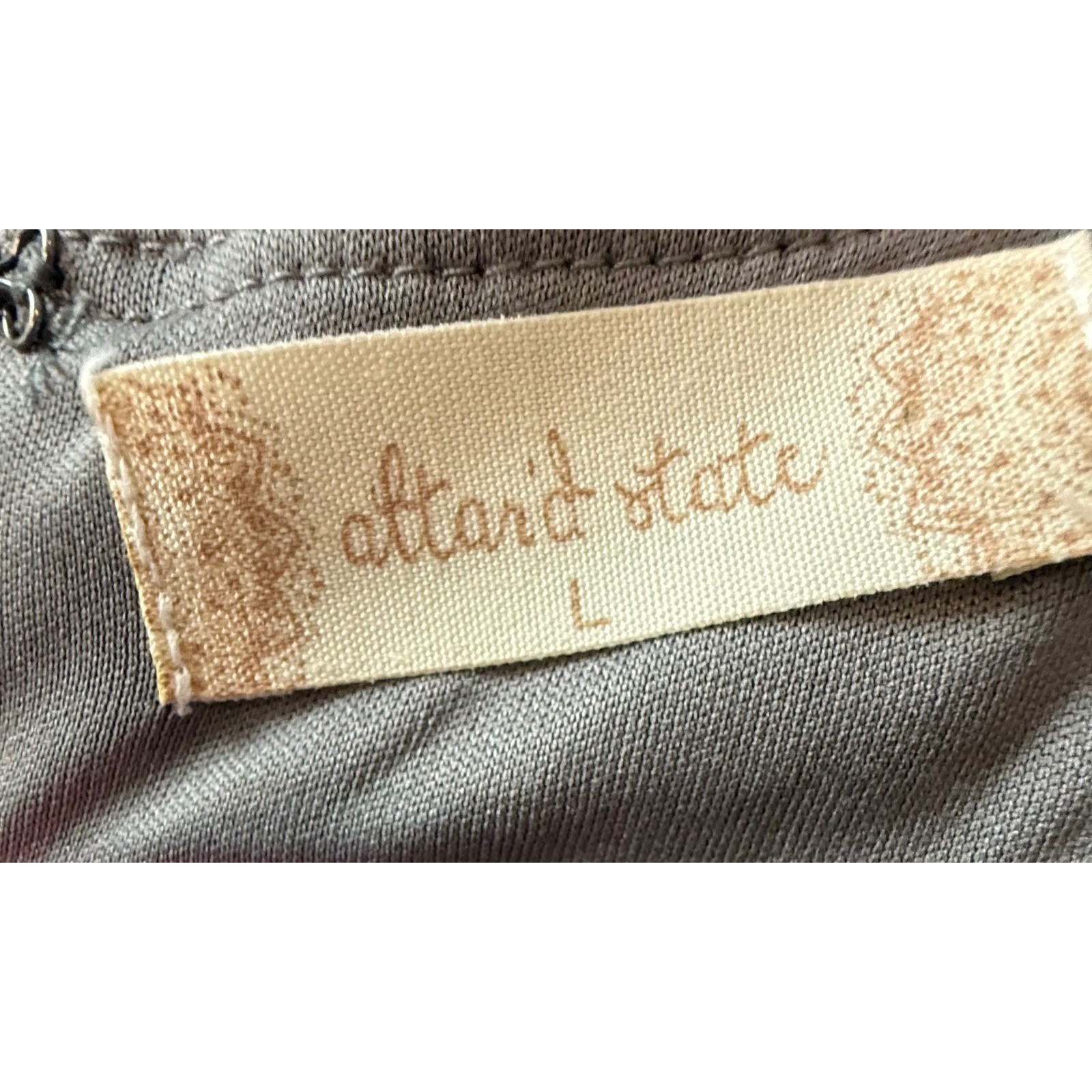 Altar’d State Gray Lace Bodice Fit & Flare Mini Dress Sleeveless Gray Size L