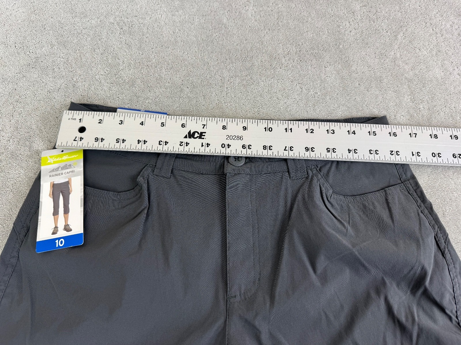 Eddie Bauer Rainier Capri Pants Size 10 Dark Smoke Gorpcore Outdoors Hiking