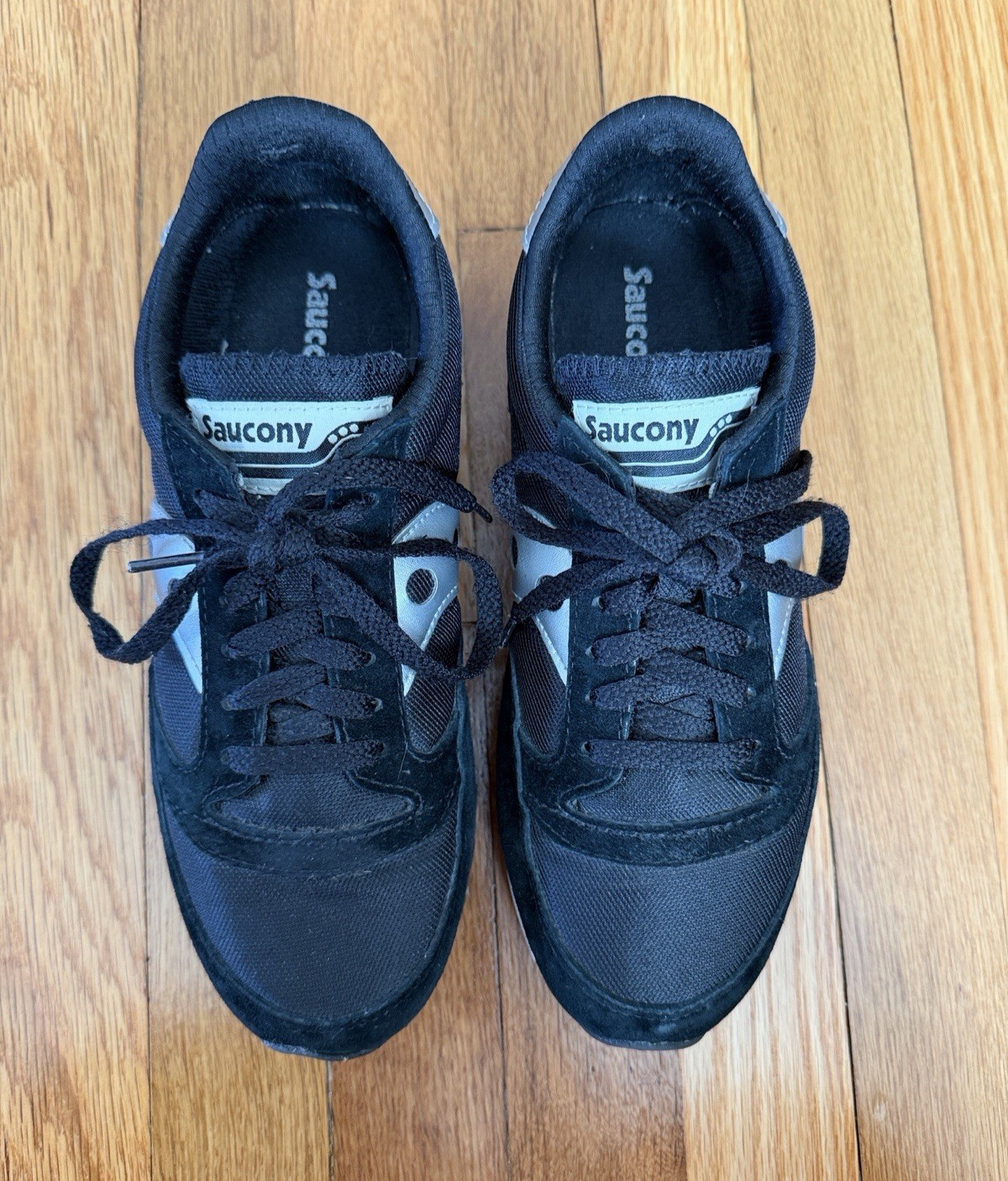 Saucony Jazz 81 S70539-2 Black Silver Sneakers Unisex Women’s 8.5 Men’s 7