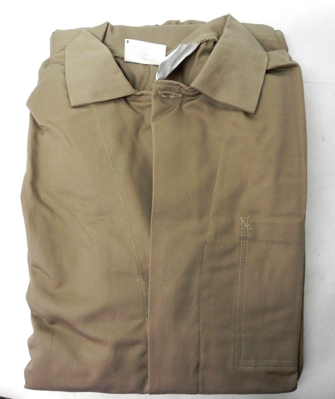 Khaki Cotton Coverall Hook Loop Wrst/Ank Button Closure C08720 HR