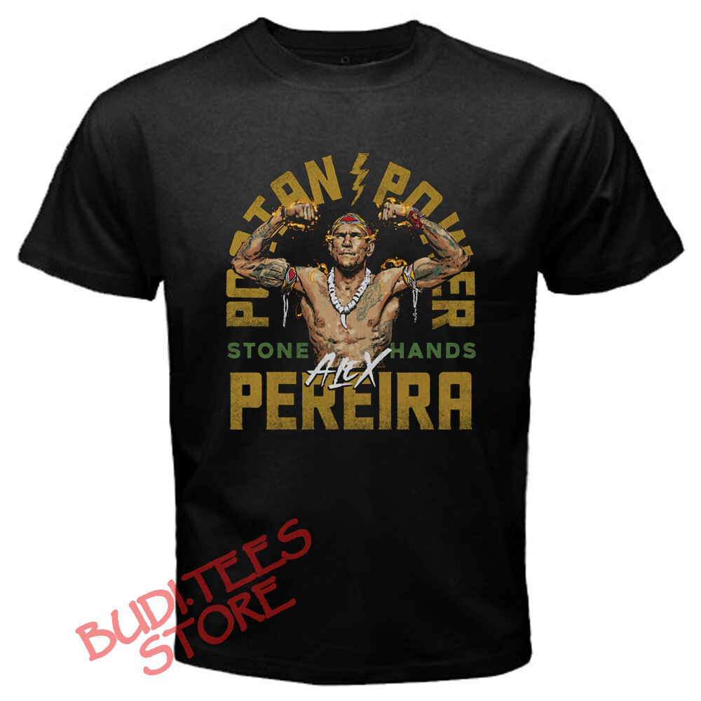 Alex Poatan Pereira Brazilian MMA Fighter Men’s Black T-Shirt Size S-5XL