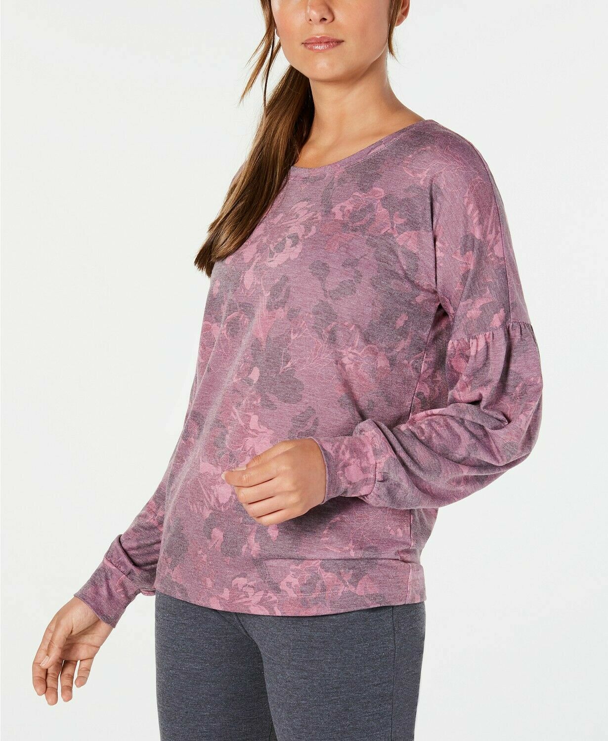 Ideology Floral-Print Long Sleeve Top