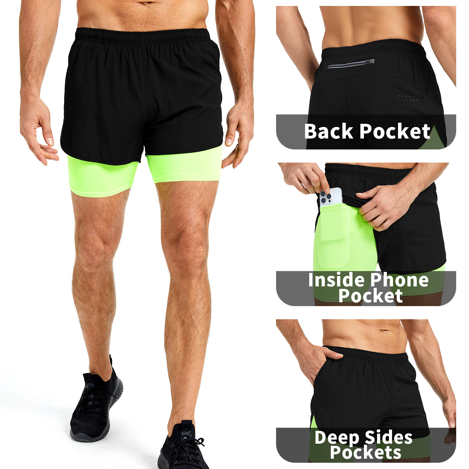 Mens Summer Workout Pants Training Shorts Quick Dry Pants Sports Fitness Shorts