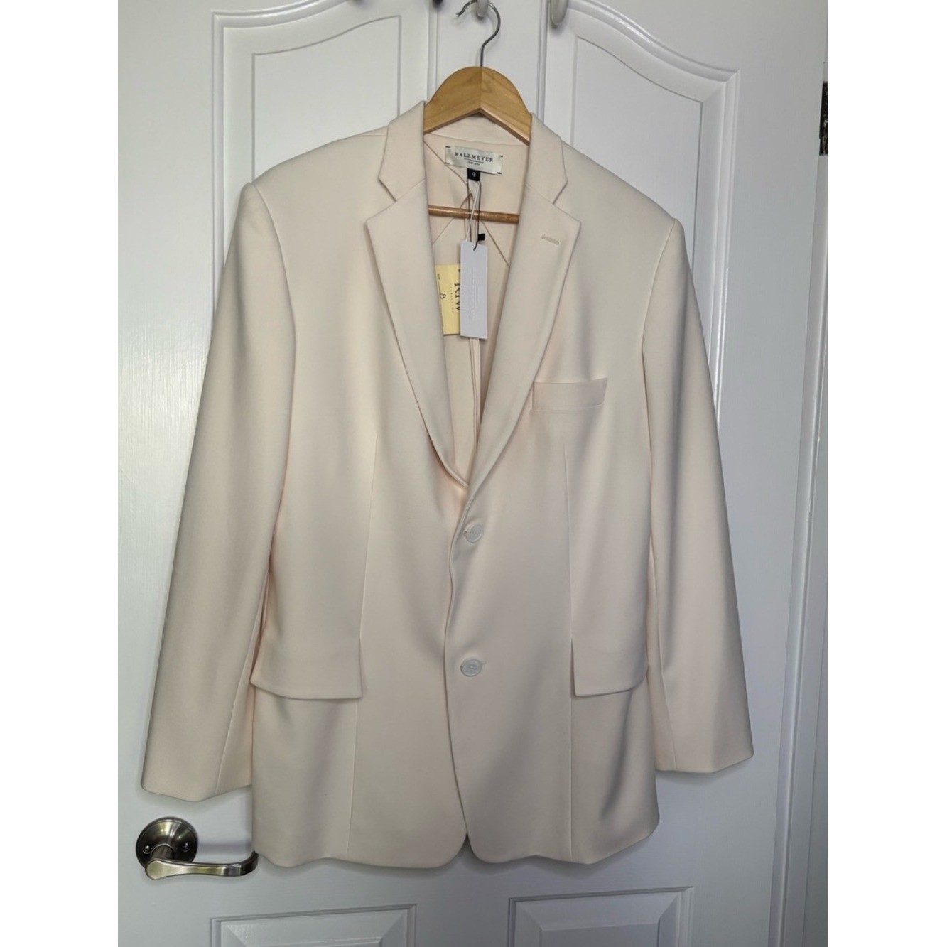 NWT KALLMEYER Gemini Blazer in Ecru Women’s Classic Two-Button size 8