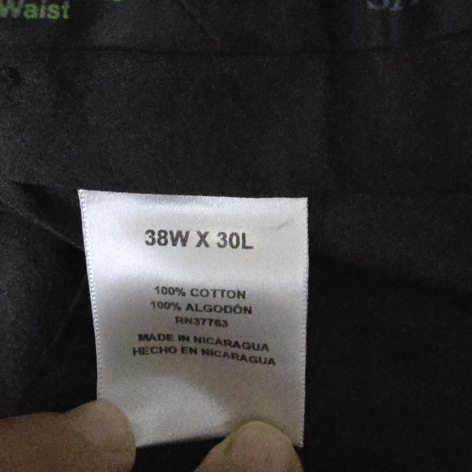 NEW Savane Pants Men 38×31 Black Performance Chino Straight Leg 100% Cotton