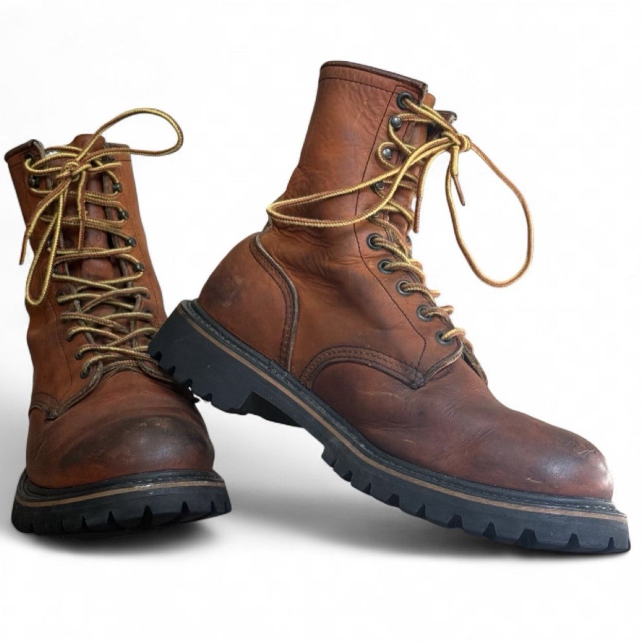 Red Wing Shoes Men’s Brown Leather Lace-Up Ankle Logger Boots Irish Settler 10D