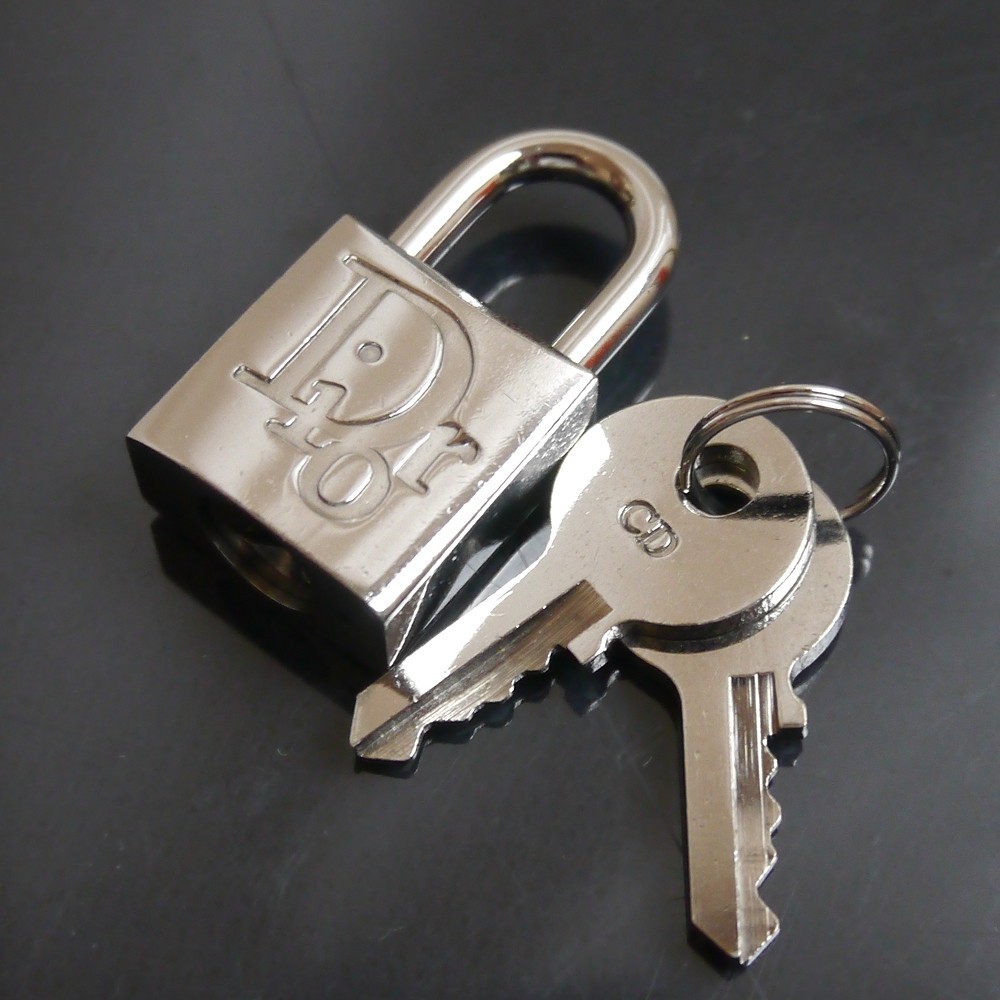 Authentic Christian Dior padlock Metallic #546