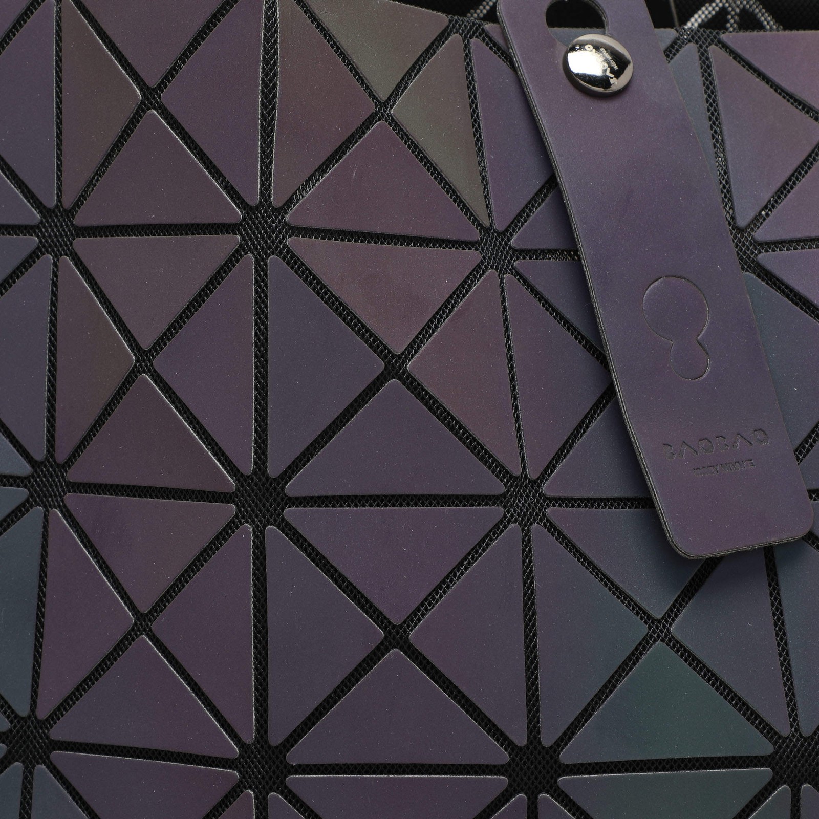 Issey Miyake Multicolor Iridescent Effect Synthetic Leather and Mesh Bao Bao