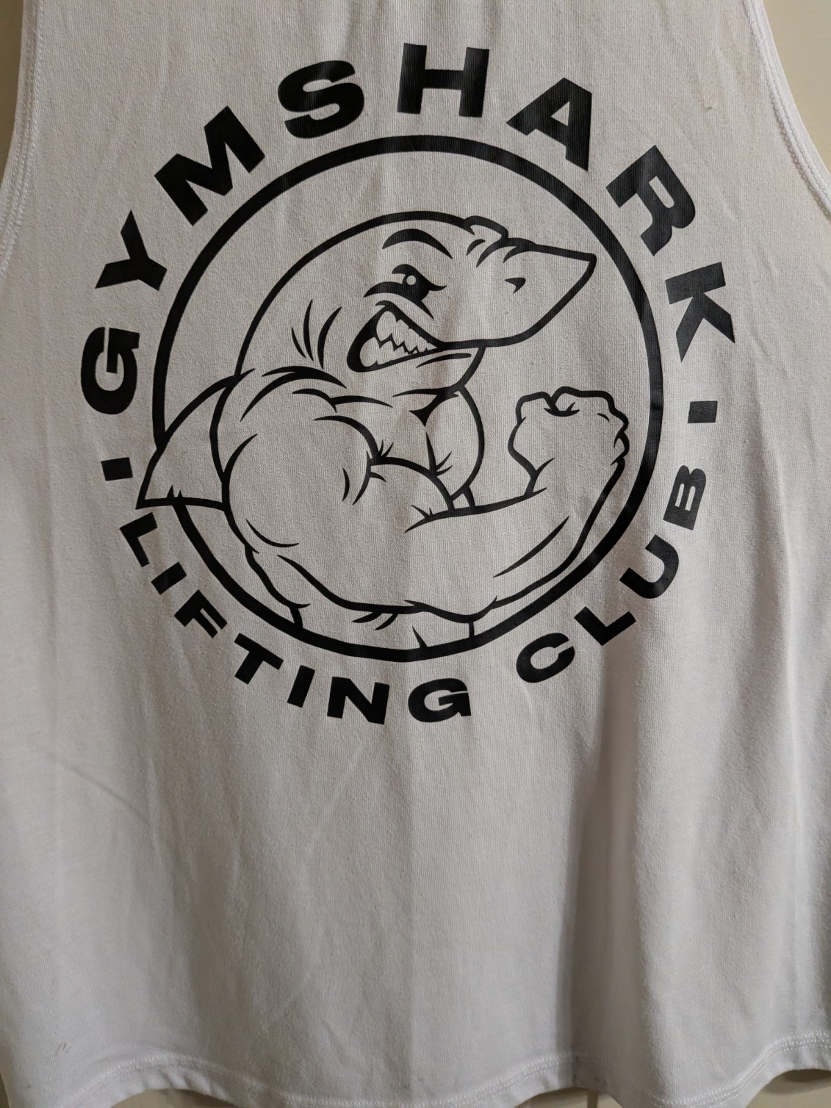 Gymshark Lifting Club White And Black RARE Legacy Stringer Men’s Size Large