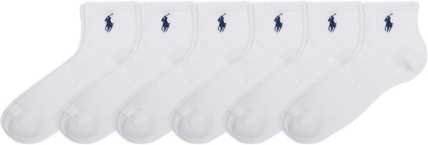 LAUREN Women’s Performance Cotton Ankle Socks 6 Pair Pack Breathable Mesh