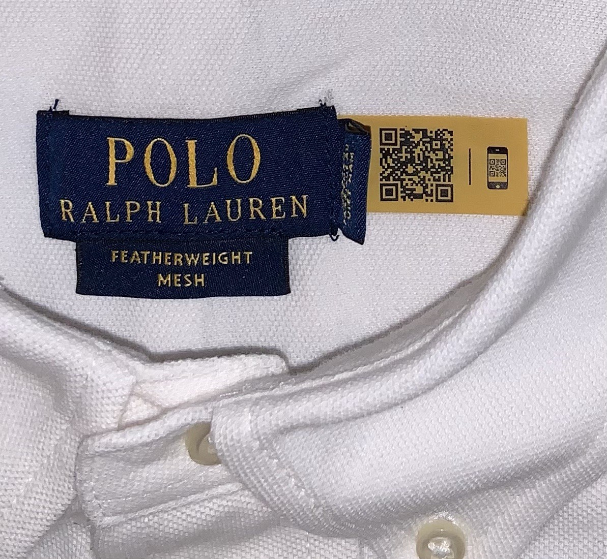 Polo Ralph Lauren Featherweight Button Down Mesh Shirt White Big & Tall Sz 2XB
