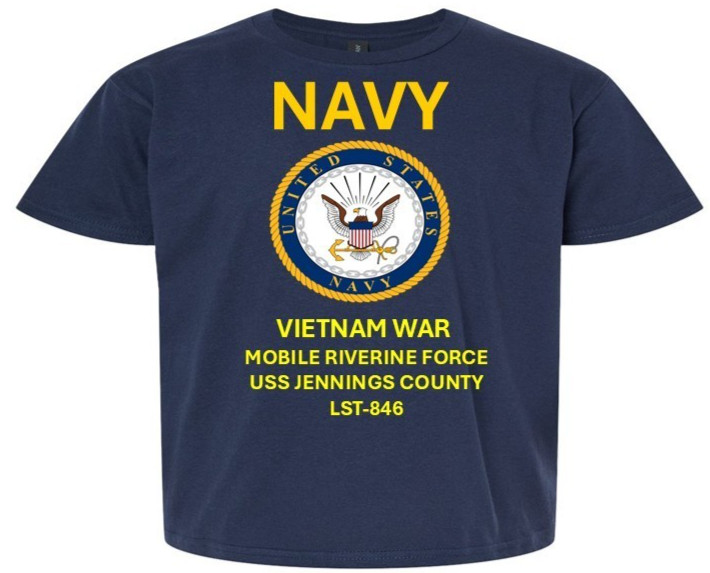 USS MEEKER COUNTY LST-980 * MRF* VIETNAM*SHIRT NV*NAVY OFFICIALLY LICENSED